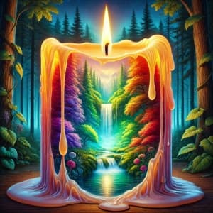 Surreal Candle of Life's Forest