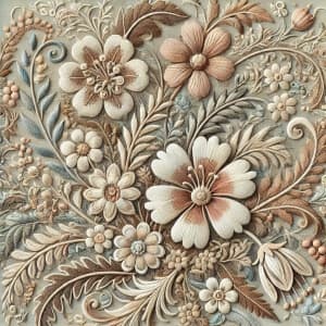 Embroidery Floral Background