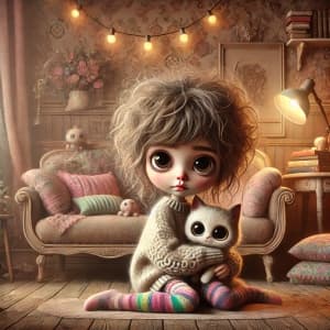 Girl With Cat