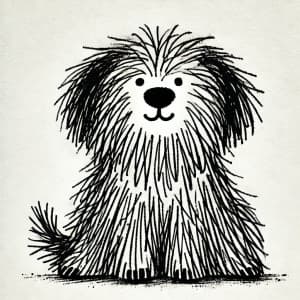 Charming Scribbled Dog