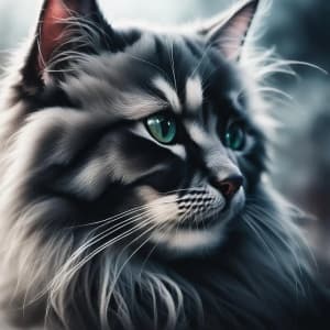 Portrait of Siberian Cat