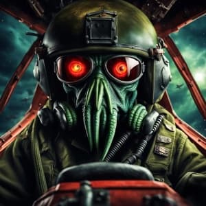 Cthulhu as Pilot of a Fighter Aircraft