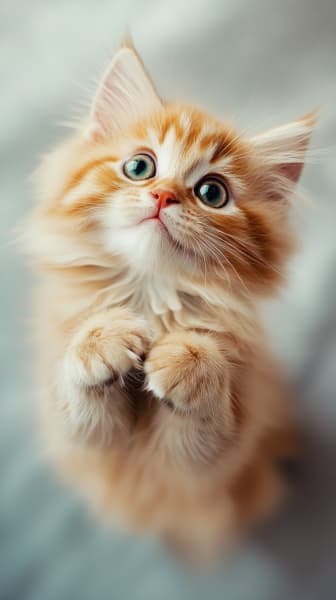 Adorable Ginger Kitten Phone Wallpaper 4K - Cute Cat Background