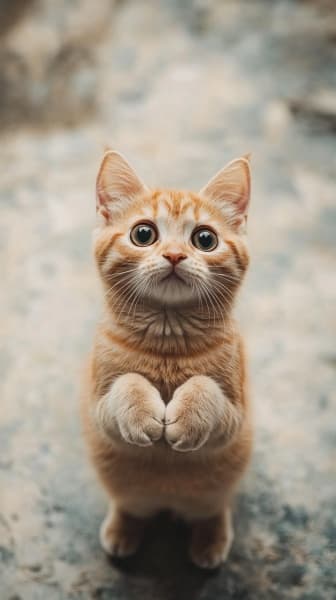 Ginger Cat Phone Wallpaper 4K - Cute Adorable Kitty Background